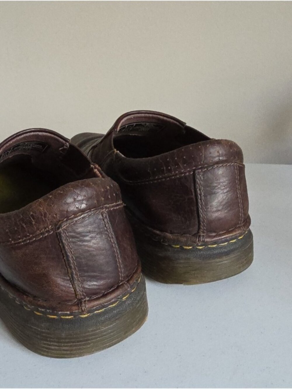DR.MARTENS | Orson Men's Leather Slip-On Shoes Brown Sz 10 - Picture 4 of 6